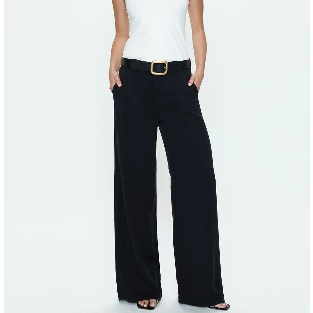 Pistola Jadyn Low Slung Palazzo Pants Fade to Black NWOT
